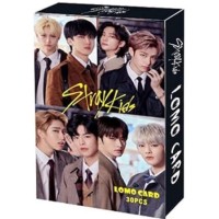Stray Kids Lomo Card Kpop Photo Cards Greeting Card with Postcard Box, 30 Pieces