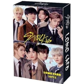 Stray Kids Lomo Card Kpop Photo Cards Greeting Card with Postcard Box, 30 Pieces