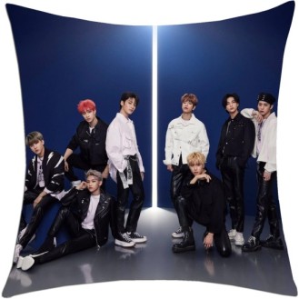 Stray Kids 1 Pack Short Plush Pillow Cover for Gift 18 x 18 Inch Square Throw Pillow Cover for Sofa Bedroom Car